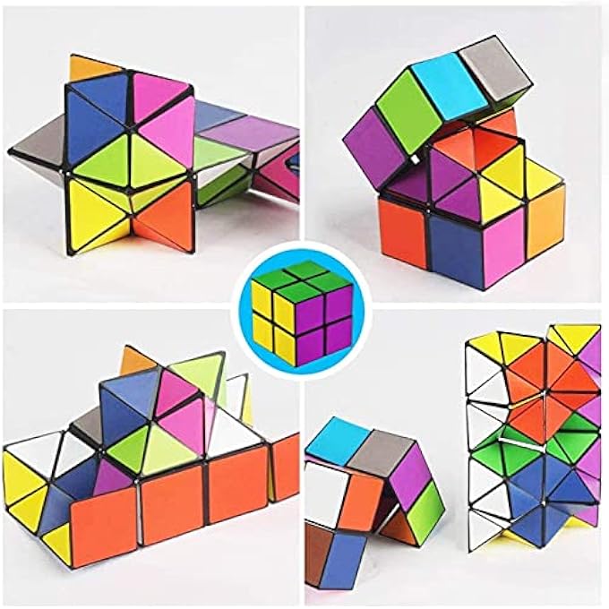 MAGIC STAR CUBE 2-IN-1, INFINITY CUBE & TRANSFORMING GEOMETRIC PUZZLE, 3D ASSEMBLY FIDGET TOY FOR STRESS RELIEF, ANXIETY, & FUN, PERFECT FOR KIDS & ADULTS - Image 3